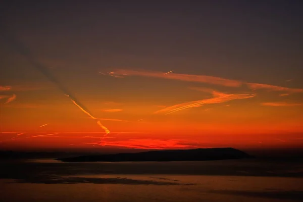 Sunset Adriatic Sea — Stock Photo, Image