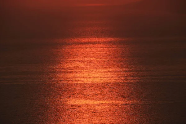Ηλιοβασίλεμα Πάνω Από Θάλασσα Κοντά Στο Νησί Χβαρ Της Κροατίας — Φωτογραφία Αρχείου