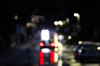 Şehir ışıklarının soyut bokeh arkaplanı