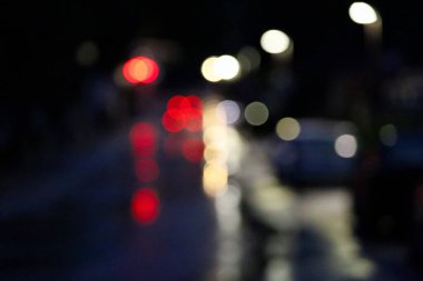 Trafik ışıklarıyla bulanık arkaplan