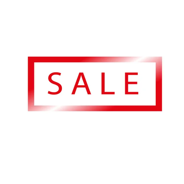 Sale Badge Icon Discount Red Gradient White Background — Stock Photo, Image
