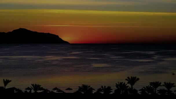 Lever Soleil Mer Rouge Péninsule Sinaï — Video