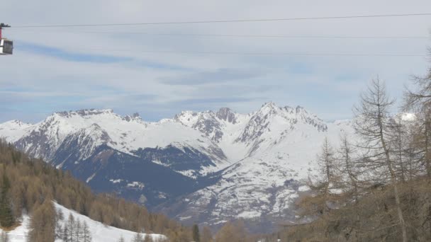 Paysage Téléphérique Des Montagnes — Video