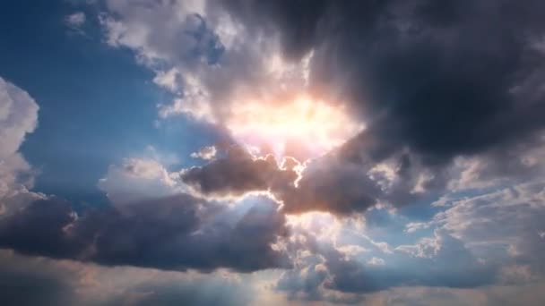 Lucht Wolken Zonsondergang — Stockvideo