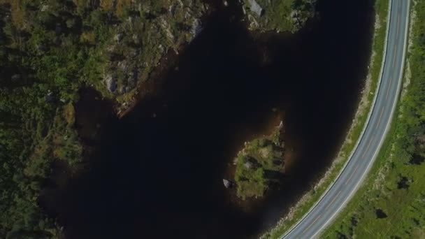 Estrada Longo Costa Lago — Vídeo de Stock