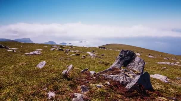 Timelapse Norway Kaunis Mountain Niitty Maisema — kuvapankkivideo