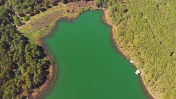 Unique Aerial View Awesome Tuyen Lam Lake Lat Plateau Vietnam — Stok Video