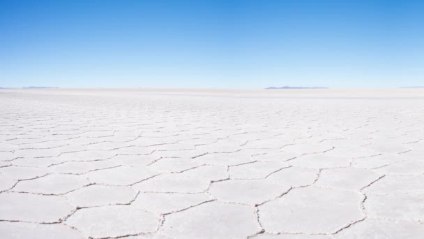 Uyuni Salt Flat Panoramisch Uitzicht Reisbestemming Andes Bolivia Zuid Amerika — Stockvideo