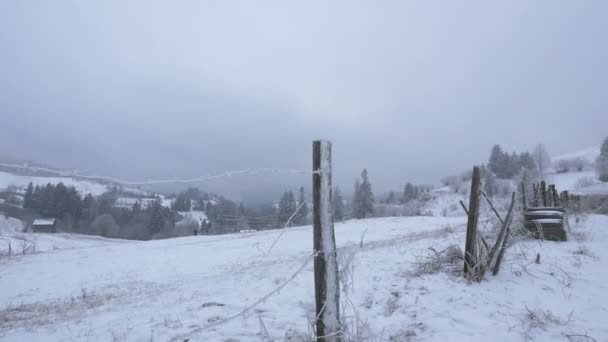 Paisagem Dealul Stefanitei Durante Inverno — Vídeo de Stock