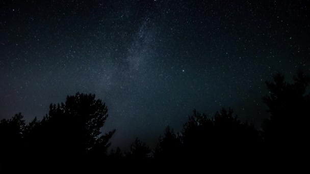 Γαλαξίας Μας Time Lapse Και Αυγή — Αρχείο Βίντεο