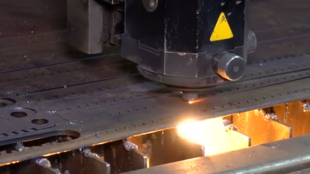Laser Cutting Metal Cnc Machine — Stock Video