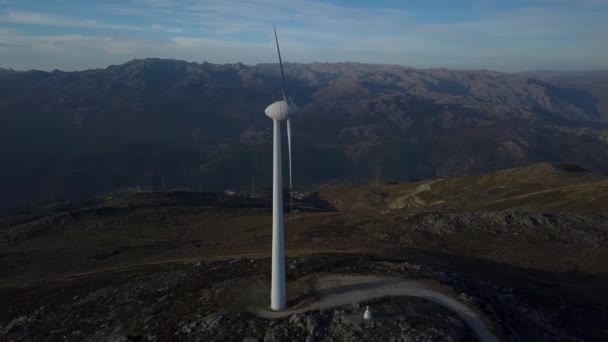 Vídeo Las Montañas Energía Eólica — Vídeo de stock