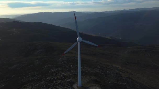 Video Wind Power Sunset — Stock Video