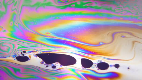 Fantezi Renkli Girdap Koyu Mor Baloncuklar Oluşturuyor — Stok video