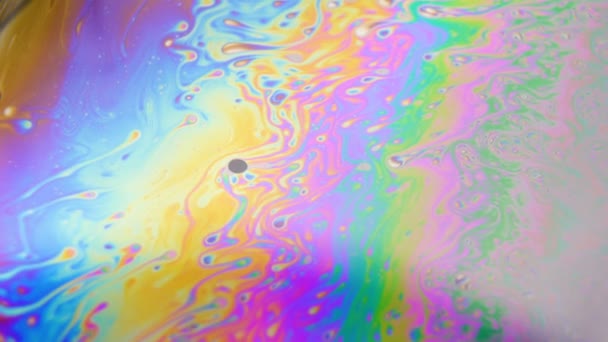 Hayali Hipnotik Renkli Sıvı Yavaşça Hareket Ediyor Soyut Arkaplan — Stok video