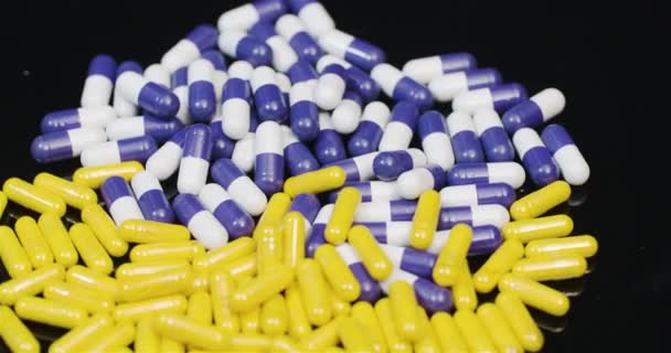 Lékařské Tablety Pilulky Rotující Farmaceutický Průmysl — Stock video