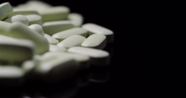 Orvosi Tabletták Tabletták Forgatható Gyógyszeripar — Stock videók