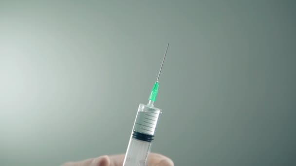 Spuit Voor Injectie Van Medische Preparaten — Stockvideo