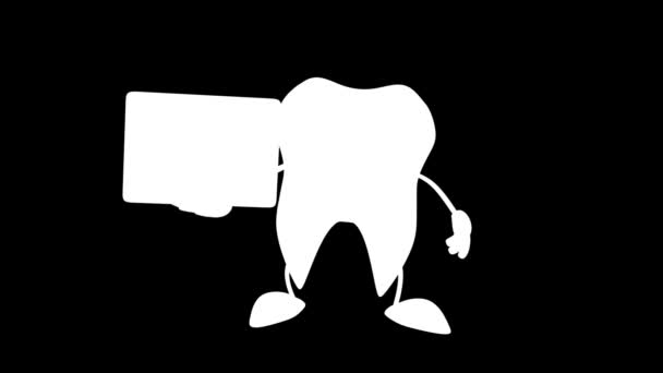 漫画の歯の動物 — ストック動画