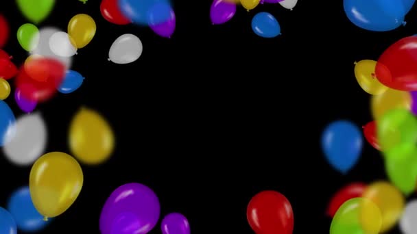 Balony Ramy Przejścia Tle — Wideo stockowe