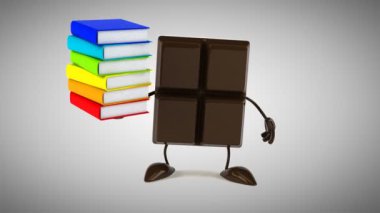 Çikolata karakterlerinin karikatür videosu