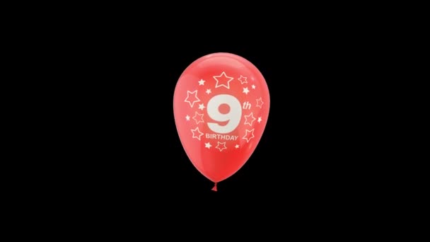 Celebraciones Cumpleaños Globos Con Números Cumpleaños — Vídeo de stock