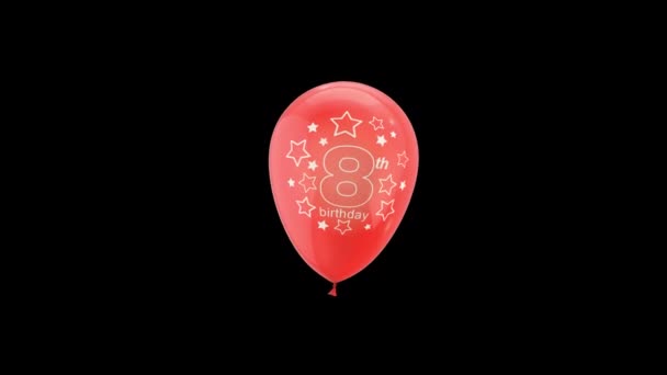生日庆祝活动 带有生日编号的气球 — 图库视频影像