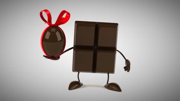 Video Cartoon Chocolate Characters — Stock Video