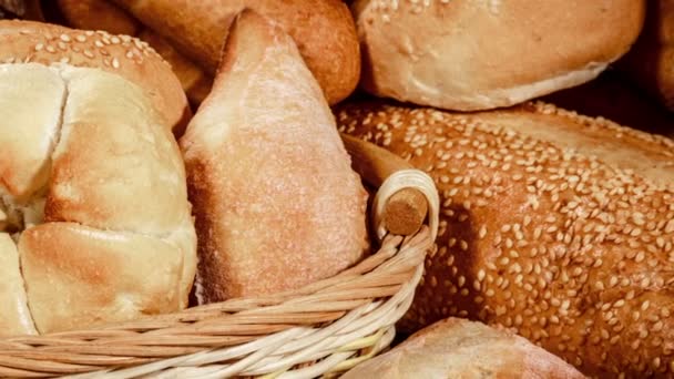 Breads Baked Goods — Stock Video