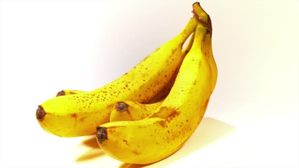 Banda Zralých Chutných Žlutých Banánů — Stock video