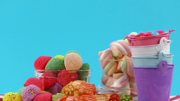 Süßigkeiten Süße Gelee Lolly Zucker Dessert — Stockvideo