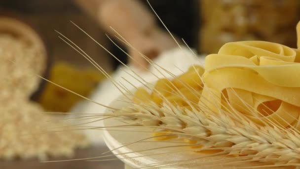 Video Macaroni Pasta Pastry — Stock Video