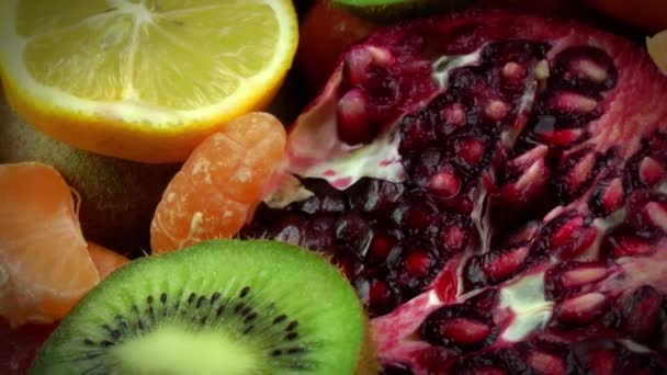 Vídeo Macro Frutas Frescas — Vídeo de Stock