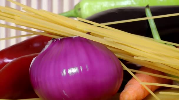 Video Verdure Spaghetti — Video Stock