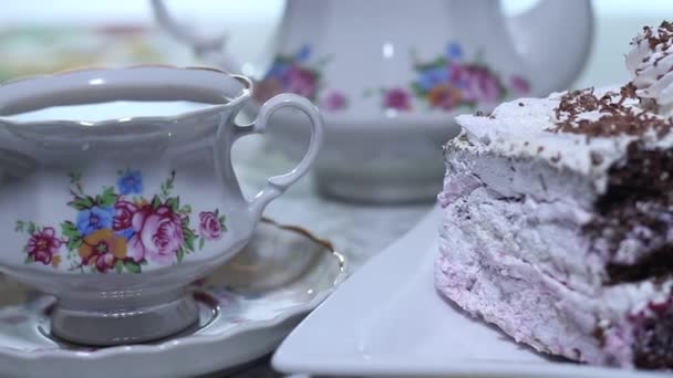 有蛋糕的茶会 — 图库视频影像
