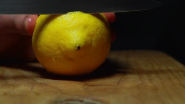 Video Cortar Limón — Vídeos de Stock