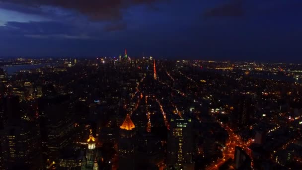 Légi Felvétel Belvárosról Alsó Manhattanről Pénzügyi Negyed Kínai Negyed Felett — Stock videók