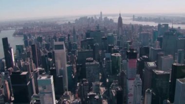  Manhattan 'ın Aşağı ve Şehir Merkezinin Gökyüzü Görünümü