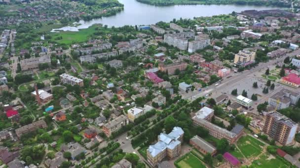 Aerial View City Berdichev Ukrajna — Stock videók