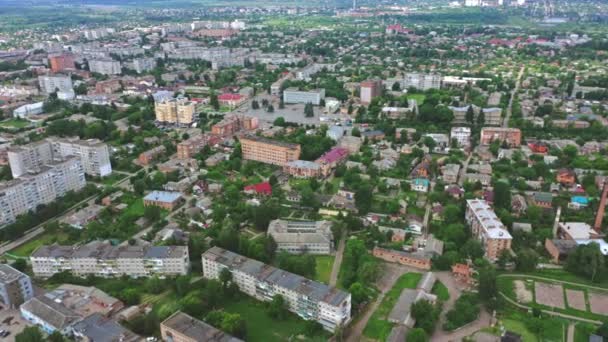 Aerial View City Berdichev Ουκρανία — Αρχείο Βίντεο