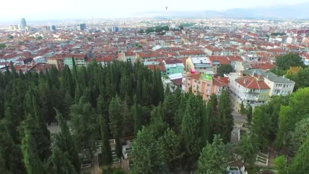 Flygfoto Över Bursa City — Stockvideo