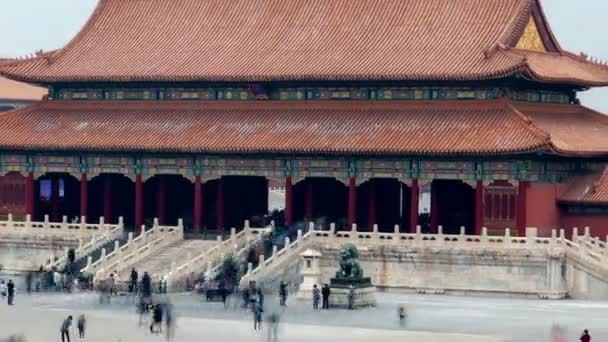 Beijing Palace Complex Van Verboden Stad China Zoom Uit — Stockvideo