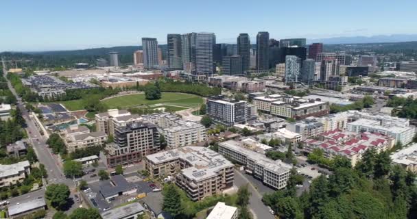 Bellevue Washington Şehir Merkezi Skyline Panoramik Görünümü — Stok video