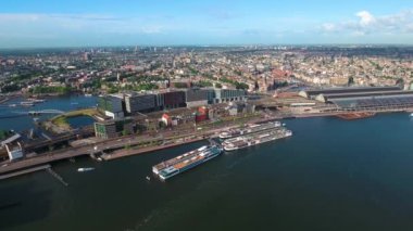  Amsterdam üzerinde Şehir Havası Görünümü 