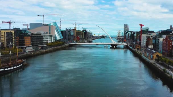 Filmbeelden Van Dublin City Vanuit Lucht — Stockvideo