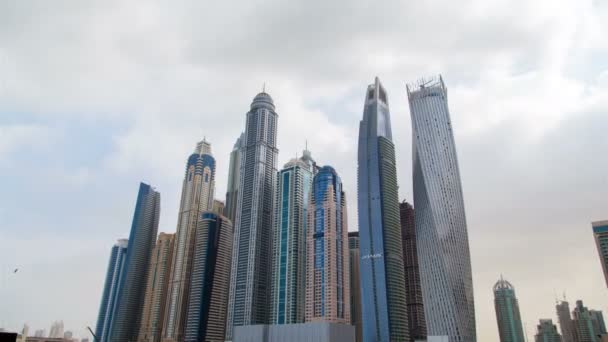 Dubai Marina Skyscrapers Hyperlapse — Stock Video