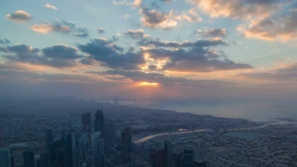 Video Von Dubai Sunset Skyline — Stockvideo