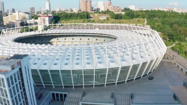 Večerní Pohled Olympijský Stadion Kyjevě — Stock video