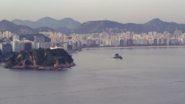 Flug Über Den Atlantik Bei Rio Janeiro Brasilien — Stockvideo