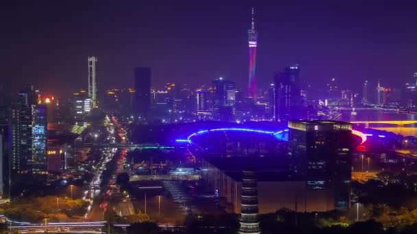 Guangzhou Canton Fair Cityscape China — Stock Video